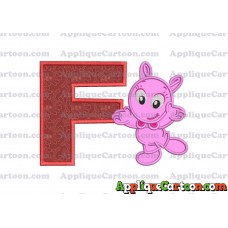 Happy Uniqua Backyardigans Applique Design With Alphabet F