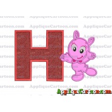 Happy Uniqua Backyardigans Applique Design With Alphabet H