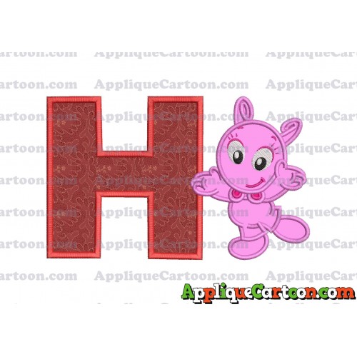 Happy Uniqua Backyardigans Applique Design With Alphabet H