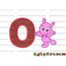 Happy Uniqua Backyardigans Applique Design With Alphabet O