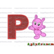 Happy Uniqua Backyardigans Applique Design With Alphabet P