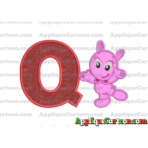 Happy Uniqua Backyardigans Applique Design With Alphabet Q