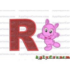 Happy Uniqua Backyardigans Applique Design With Alphabet R