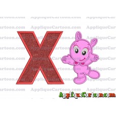 Happy Uniqua Backyardigans Applique Design With Alphabet X