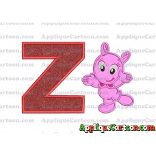 Happy Uniqua Backyardigans Applique Design With Alphabet Z