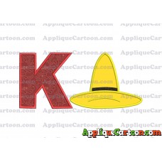 Hat Curious George Applique Embroidery Design With Alphabet K