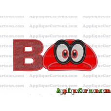 Hat Super Mario Odyssey Applique 01 Embroidery Design With Alphabet B