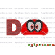Hat Super Mario Odyssey Applique 01 Embroidery Design With Alphabet D
