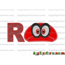 Hat Super Mario Odyssey Applique 01 Embroidery Design With Alphabet R