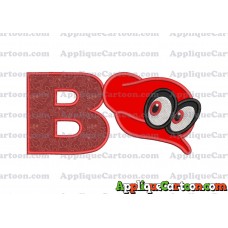 Hat Super Mario Odyssey Applique 02 Embroidery Design With Alphabet B