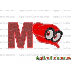 Hat Super Mario Odyssey Applique 02 Embroidery Design With Alphabet M