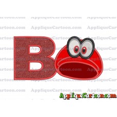 Hat Super Mario Odyssey Applique 03 Embroidery Design With Alphabet B