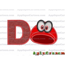 Hat Super Mario Odyssey Applique 03 Embroidery Design With Alphabet D