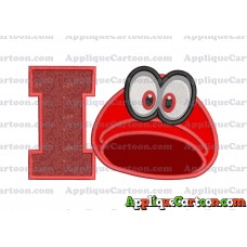Hat Super Mario Odyssey Applique 03 Embroidery Design With Alphabet I