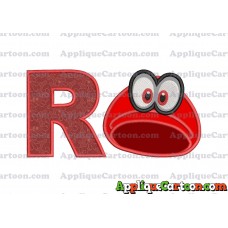 Hat Super Mario Odyssey Applique 03 Embroidery Design With Alphabet R