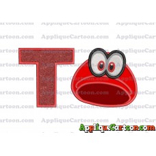 Hat Super Mario Odyssey Applique 03 Embroidery Design With Alphabet T