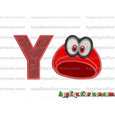 Hat Super Mario Odyssey Applique 03 Embroidery Design With Alphabet Y