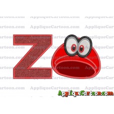 Hat Super Mario Odyssey Applique 03 Embroidery Design With Alphabet Z