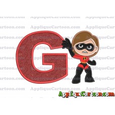 Helen Parr The Incredibles Applique Embroidery Design With Alphabet G