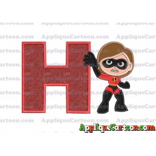 Helen Parr The Incredibles Applique Embroidery Design With Alphabet H