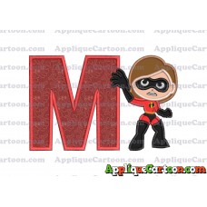 Helen Parr The Incredibles Applique Embroidery Design With Alphabet M
