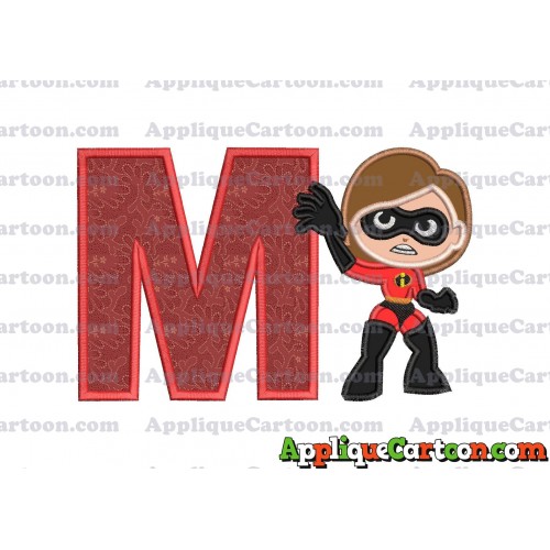 Helen Parr The Incredibles Applique Embroidery Design With Alphabet M