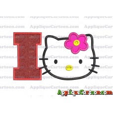 Hello Kitty Applique 03 Embroidery Design With Alphabet I