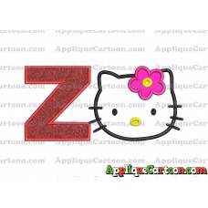 Hello Kitty Applique 03 Embroidery Design With Alphabet Z