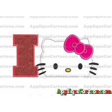 Hello Kitty Applique Embroidery Design With Alphabet I