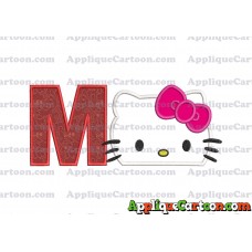 Hello Kitty Applique Embroidery Design With Alphabet M
