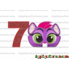 Hissy Puppy Dog Pals Applique Embroidery Design Birthday Number 7