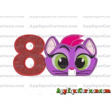 Hissy Puppy Dog Pals Applique Embroidery Design Birthday Number 8