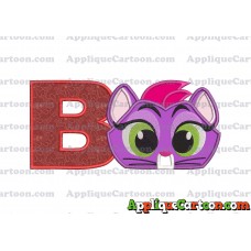 Hissy Puppy Dog Pals Applique Embroidery Design With Alphabet B
