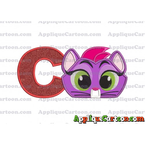 Hissy Puppy Dog Pals Applique Embroidery Design With Alphabet C