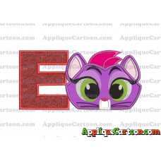 Hissy Puppy Dog Pals Applique Embroidery Design With Alphabet E