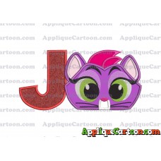 Hissy Puppy Dog Pals Applique Embroidery Design With Alphabet J