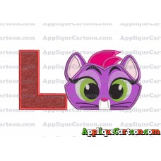 Hissy Puppy Dog Pals Applique Embroidery Design With Alphabet L