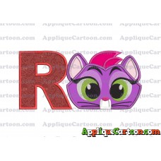 Hissy Puppy Dog Pals Applique Embroidery Design With Alphabet R