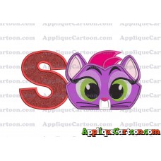 Hissy Puppy Dog Pals Applique Embroidery Design With Alphabet S