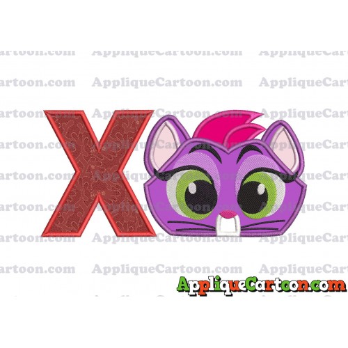 Hissy Puppy Dog Pals Applique Embroidery Design With Alphabet X