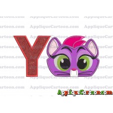 Hissy Puppy Dog Pals Applique Embroidery Design With Alphabet Y