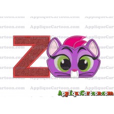 Hissy Puppy Dog Pals Applique Embroidery Design With Alphabet Z