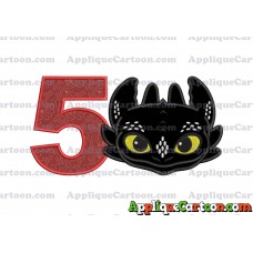 How to Draw Your Dragon Applique Embroidery Design Birthday Number 5