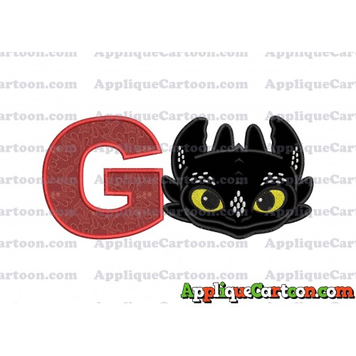 How to Draw Your Dragon Applique Embroidery Design With Alphabet G