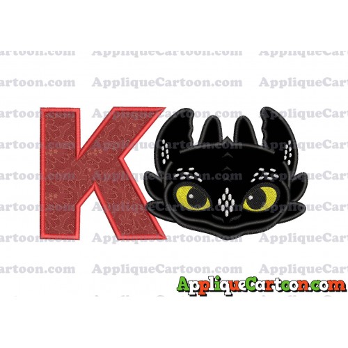 How to Draw Your Dragon Applique Embroidery Design With Alphabet K