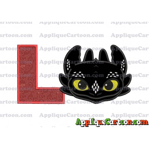 How to Draw Your Dragon Applique Embroidery Design With Alphabet L