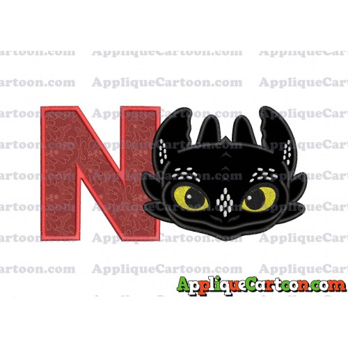 How to Draw Your Dragon Applique Embroidery Design With Alphabet N