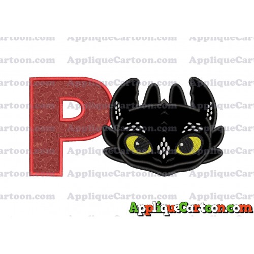 How to Draw Your Dragon Applique Embroidery Design With Alphabet P