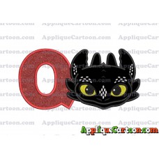 How to Draw Your Dragon Applique Embroidery Design With Alphabet Q