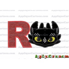 How to Draw Your Dragon Applique Embroidery Design With Alphabet R